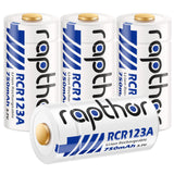 Rapthor 750mAh 3.7V Rechargeable RCR123A / CR123A / CR123 /16340 Batteries for Arlo Camera (4 Batteries)