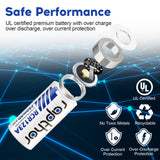 Rapthor 750mAh 3.7V Rechargeable RCR123A / CR123A / CR123 /16340 Batteries for Arlo Camera (4 Batteries)
