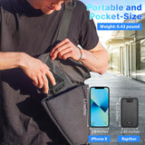 Rapthor Portable Rechargeable 12V 3250mAh / 5V 6500mAh Small DC Ouput Lithium ion Battery Pack with Charger and DC5521 Cable