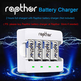 Rapthor 8 Pack Rechargeable RCR123A Batteries 750mAh 3.7V
