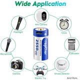 Rapthor 8 Pack 850mAh USB RCR123A Rechargeable Batteries for Arlo VMC3030 VMS3330 VMS3130 VMS3430 VMK3200 Wireless Security Cameras