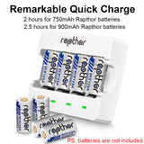 Rapthor RCR123A Battery 12V/1A Quick Charger with FCC CE ROHS Certified