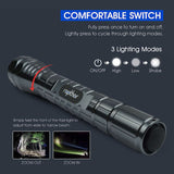 Rapthor Flashlights High Lumens, Super Bright 2000 Lumens Flash Light with 3 Modes, Zoomable, Water Resistant Led Flashlights for Home, Emergency, Camping, Hiking