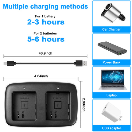 Upgraded Batteries Compatible with Arlo Pro, Arlo Pro 2, Rechargeable 2560mAh 7.2V Lithium Li-ion Battery Pack with Charger – 2 Batteries and Charger Set