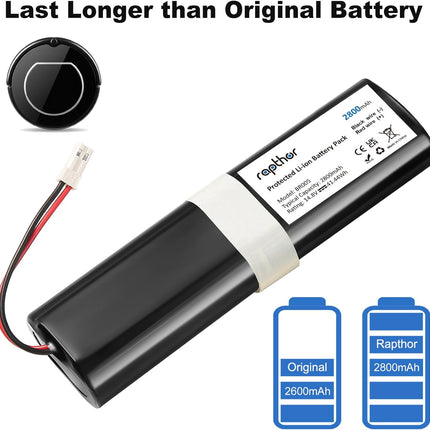 Replacement Battery for ILIFE V3S Pro Robot 2800mAh, V5S Pro, V8S, V50, X750 Robot Vacuum Cleaners,14.8V/41.44Wh