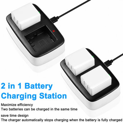 Upgraded Batteries Compatible with Arlo Pro, Arlo Pro 2, Rechargeable 2560mAh 7.2V Lithium Li-ion Battery Pack with Charger – 2 Batteries and Charger Set