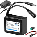 Rapthor Rechargeable 12V 5200mAh Lithium ion Battery Pack with Charger Compatible with 12V Devices, Bike Light, DIY Project, Radio, Fishing Light, LED Light Strip, CCTV Camera (Model: BP007)