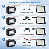 Rapthor Rechargeable 12V 10000mAh Lithium ion Battery Pack with 12.6V 2A Fast Charger for 12V Devices with DC5521 Port, DIY Project, Router, Radio, LED Light Strip, CCTV Camera, Telescope (Model: BP010)