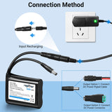 Rapthor Rechargeable 12V 2600mAh Lithium ion Battery Pack with Charger Compatible with 12V Devices, Bike Light, DIY Project, Radio, Fishing Light, LED Light Strip, CCTV Camera