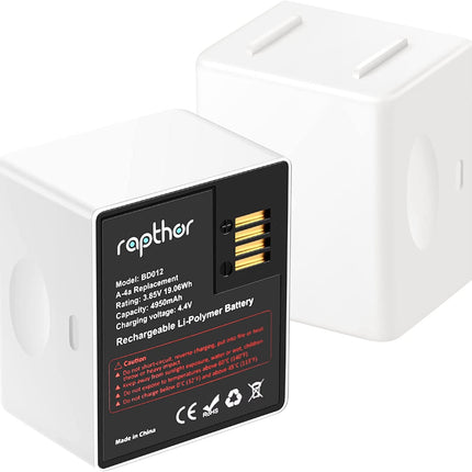 Upgraded 4950mAh Replacement Batteries Compatible with Arlo Pro 4/Pro 3/Ultra/Ultra 2 Wireless Security Cameras, 2-Pack 3.85V Rechargeable Long-Lasting Battery Life and Easy to Install