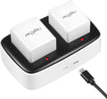 Rapthor 2560mAh Replacement Battery Compatible with Arlo Pro / Pro 2 Rechargeable with Charger Station for Arlo Pro / Pro 2 Camera (2 Batteries+1 Charger)