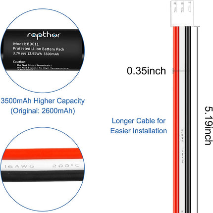 Rapthor 3500mAh Rechargeable Replacement Battery for Harman Kardon Onyx Studio 1/2/3/4 Wireless Bluetooth Speaker