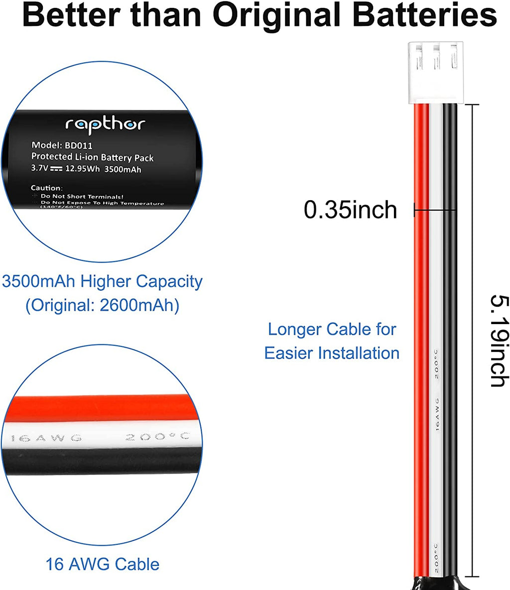 Rapthor 3500mAh Rechargeable Replacement Battery for Harman Kardon Onyx Studio 1/2/3/4 Wireless Bluetooth Speaker