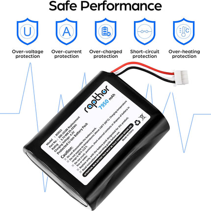 7950mAh Replacement Battery 300-10186 for ADT Command Smart Security Panel 3.7V