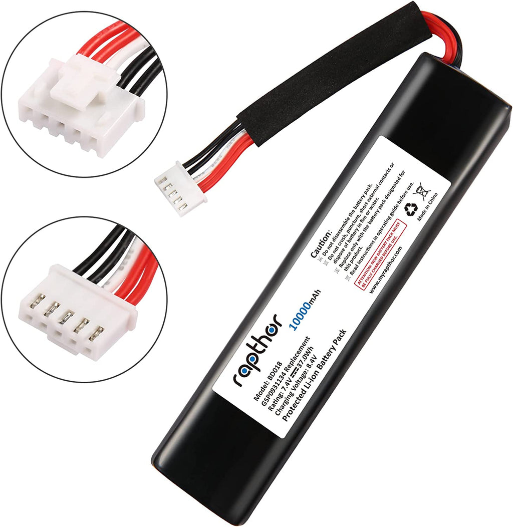 Rapthor 10000mAh Replacement Battery for JBL Xtreme Bluetooth Speaker fits JBL GSP0931134 High Capacity Li-Polymer Replacement Battery with DIY Tools