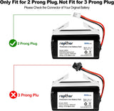 Replacement Battery Pack for Shark Ion Robot 3000mAh RVBAT850,R75,R85,RV751,RV761,RV851WV,RV871,RV871C,RV1000S,RV101AE,V101AE Robot Vacuum Cleaners,14.4V/44.4Wh(Attention:2Prongs Connector)