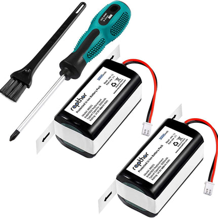 Replacement Battery Pack for Shark Ion Robot 3000mAh RVBAT850, R75, R85, RV751, RV761, RV851WV, RV871, RV871C, RV1000S, RV101AE, V101AE Robot Vacuum Cleaners, 14.4V/44.4Wh(Attention:2Prongs Connector)