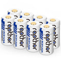Rapthor 8 Pack Rechargeable RCR123A Batteries 750mAh 3.7V