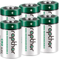 Rapthor 6 Pack CR2 Battery 3 Volt 850mAh High Power Non-Rechargeable Lithium Batteries with PTC Protection