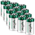 Rapthor 12 Pack CR2 Battery 3 Volt 850mAh High Power Non-Rechargeable Lithium Batteries with PTC Protection